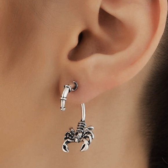 GlitzBlitz Boutique Jewelry - Any 2/$20! Oxidized Silver Scorpion Studs w/Jacket Backs Earrings